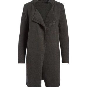 Gray Collar-Accent Open Cardigan - Women